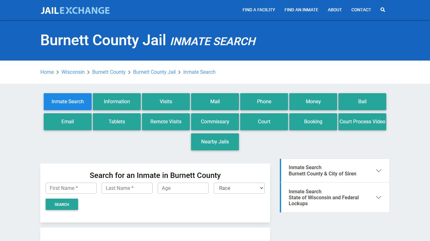 Burnett County Jail, WI Inmate Search: Roster & Mugshots